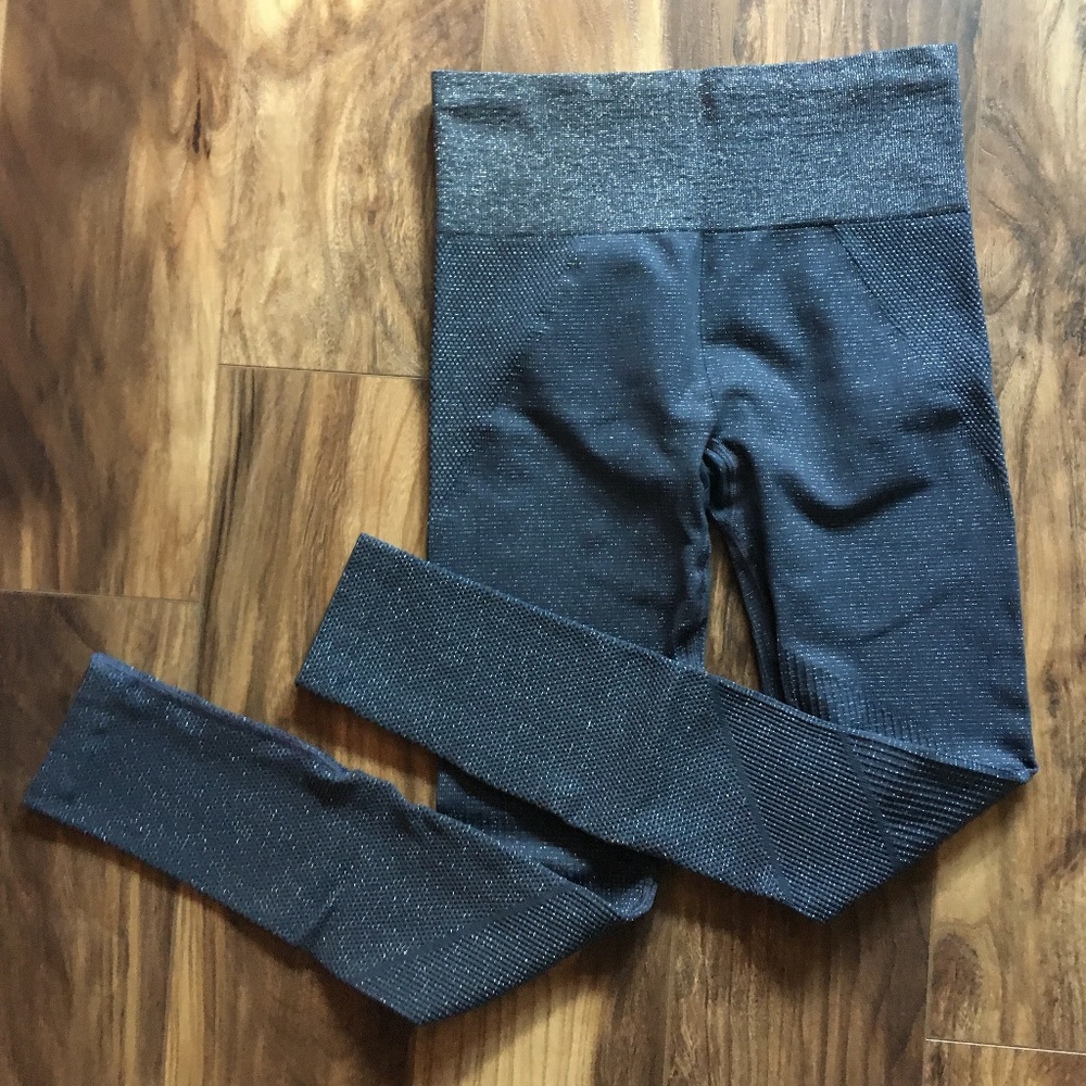 Athleta Shimmer Seamless Tights Glitter Leggings